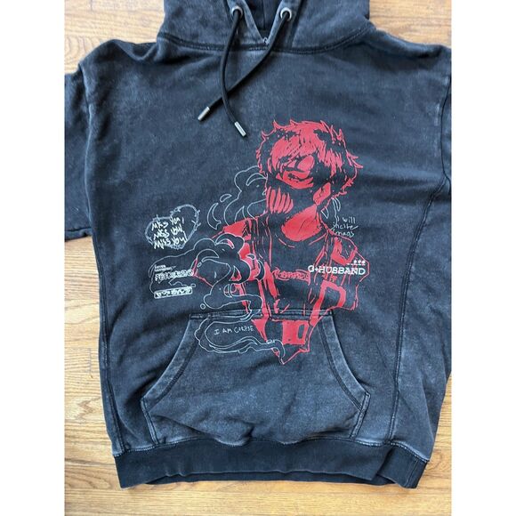 Corpse Husband 20 Black Front Cap Pullover Hoodie Top   Mens Size Medium - Picture 5 of 12